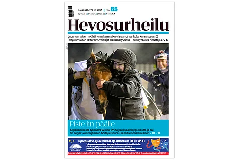 Willow Pride voitti nuoremmat kilpasiskonsa St Legerissä ja sai hoitajaltaan Noora Tuulalta lämpimän halauksen. Kannen kuva: Anu Leppänen