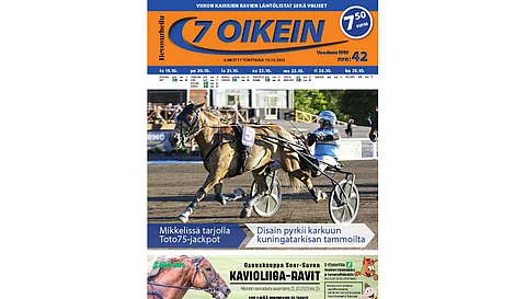 7 oikein -lehti ilmestyy torstaisin, Siinä julkaistaan kotimaan ravien käsiohjelmasivut torstaista seuraavaan keskiviikkoon. Lisäksi Ruotsin raveihin on käsiohjelmasivut päivän pääpeliin torstaista maanantaihin.