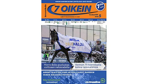 7 oikein -lehti ilmestyy normaalisti torstaisin. Siinä julkaistaan kotimaan ravien käsiohjelmasivut torstaista seuraavaan keskiviikkoon. Lisäksi Ruotsin raveihin on käsiohjelmasivut päivän pääpeliin torstaista maanantaihin.