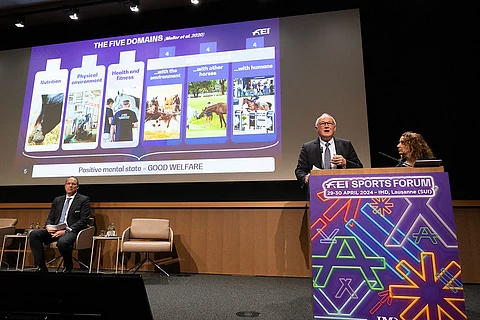 Hevosen hyvinvointitarpeet olivat esillä FEI:n urheilufoorumissa Lausannessa maanantaina 29. huhtikuuta.