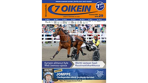 7 oikein -lehti ilmestyy torstaisin. Siinä julkaistaan kotimaan ravien käsiohjelmasivut torstaista seuraavaan keskiviikkoon. Lisäksi Ruotsin raveihin on käsiohjelmasivut päivän pääpeliin torstaista maanantaihin, ja näköislehdessä linkit tulostettaviin käsiohjelmasivuihin tiistain ja keskiviikon pääpeliin.