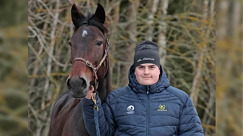 Matti Juutila ja Mathilde Halm ovat löytäneet yhteisen sävelen. Juutila pitää erityisen paljon tamman työmoraalista. ”Tuntuu, että se parantaa kaiken aikaa, kun treenin määrä lisääntyy.”