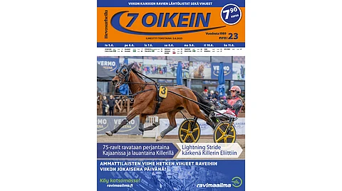 7 oikein -lehdessä julkaistaan kotimaan ravien käsiohjelmasivut vihjeineen ja tallikommentteineen torstaista keskiviikkoon ja Ruotsin pääpelin kohdelähtöjen käsiohjelmasivut torstaista maanantaihin, kun ilmoittaumispäivät ovat normaalit. Tiistain ja keskiviikon Ruotsin pääpelien käsiohjelmasivut A4-koossa ovat ladattavissa verkosta, linkki näköislehdessä.