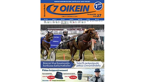 7 oikein -lehdessä julkaistaan kotimaan ravien käsiohjelmasivut vihjeineen ja tallikommentteineen torstaista keskiviikkoon ja Ruotsin pääpelin kohdelähtöjen käsiohjelmasivut torstaista maanantaihin, kun ilmoittaumispäivät ovat normaalit. Tiistain ja keskiviikon Ruotsin pääpelien käsiohjelmasivut A4-koossa ovat ladattavissa verkosta, linkki näköislehdessä.