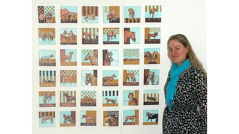 Suvi Hanhisen Kohti voittoa -teossarja kunnioittaa suomenhevosta.