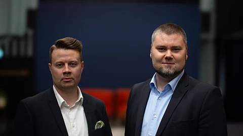 Joonas Saha (vas.) ja Antti Koivula Hippos ATG Oy