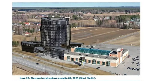 Uudella hotellilla on nyt paikka asemakaavassa Powerparkin Road Housen takana.