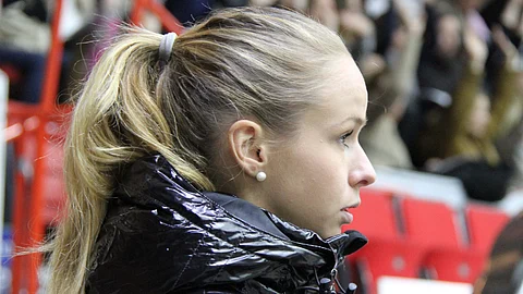 Anna-Julia Kontio on viettänyt esteratsastuspääsiäistä Zangersheidessa.