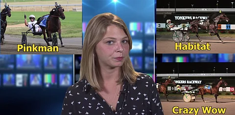 Allison Conten juontamassa USTA:n Morning Line -videolla ennakoidaan lyhyesti myös lauantain Yonkers Trotin finaalia.