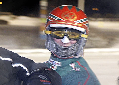 Pakkassetä on hyvin iloinen! Hannu Torvisella oli Vermossa An-Ladyn myötä fiilistä vilpoisesta kelistä huolimatta.