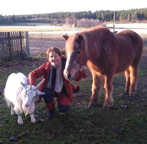 Shanti Limnell ja Nös joulukuussa 2015. Kuva: Limnellin kotialbumi.