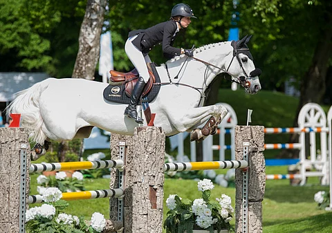 Juuli ja Fardon ovat jälleen tuloslistan kärkijoukoissa. Kuvassa ratsukko Münchenissä 2015. Kuva: SRL/ Satu Pirinen