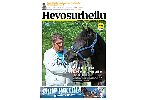 Kannen kuvassa Pekka Lillbacka ja kolmevuotias kylmäveriori Waxen. Kuva: Jussi Lähde.