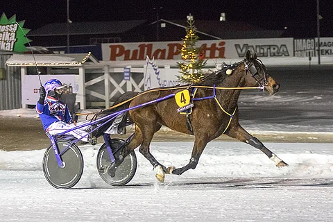 Ypäjä Hereiam teki kovan juoksun Solvallassa keskiviikkona. Kuva: Tuuli Nikki.