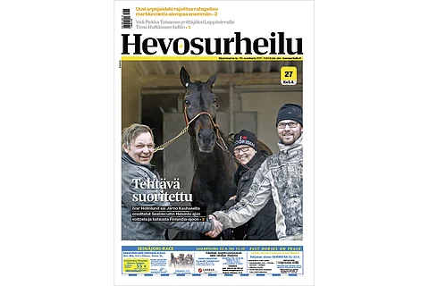 Seabiscuit hallitsi lauantain Helsinki-ajoa. Kannen kuva: Totofoto.