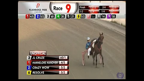 JL Cruze kiri jännittävän ykköstason ryhmäajon voittoon Plainridge Parkissa. Kuva: ravistream