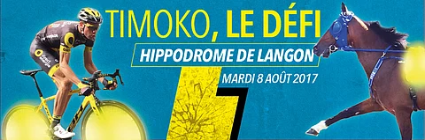 Noin 1000 hengen yleisö oli seuraamassa, kun Timoko voitti kilpapyöräilijän.