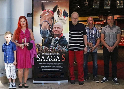 Saaga S -elokuva valloitti New Yorkin filmifestivaalit. Kuvassa elokuvan Suomen ensi-illassa Pyysalot, Kai Kuntola ja Matti Nisonen. Kuva: Annika Nisonen