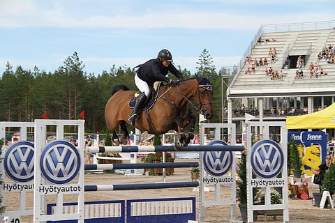 Sanna Backlund ja Zorro H viime kesänä.