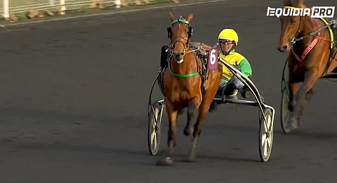 Face Time Bourbonin voittokulku jatkui Vincennesissä lauantaina. Kuva: Equidia