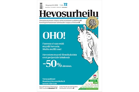 Kannen kuvassa ilmoitus.