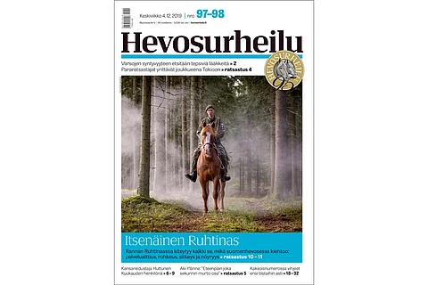 Tämän viikon Hevosurheilu ilmestyy tuplanumerona itsenäisyyspäivästä johtuen. Kannen kuva: Tuulia Nelimarkka