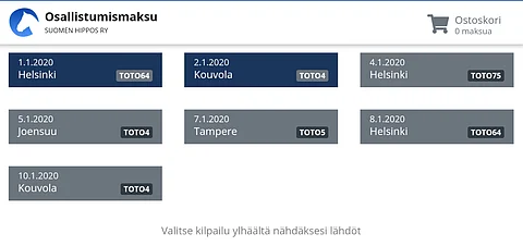 Osallistumismaksu.fi -sivusto toimii myös mobiilissa.