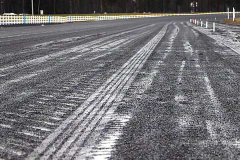 Mikkelin kaviouran pinta ennen ravien 22.2. alkua. Kuva Anu Leppänen