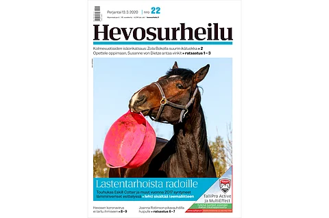 Kannen kuvassa 3-vuotias Eskill Cotter Timo Korvenheimon tallista. Kuva: Anu Leppänen.