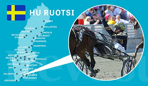 Marc Elias on kohonnut tänä vuonna Ruotsin nuorentuneen ajajakunnan kärkinimiin. Kuva: Jarno Unkuri. Grafiikka: Anu Leppänen.