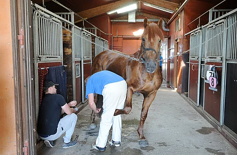 Terho Rautiainen ehti jo riisua Camrilta kengät starttia varten, mutta löi ne takaisin poisjäännin varmistuttua.