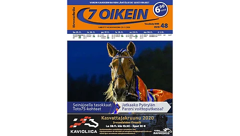 Ravikierros-aukeama puuttuu 7 oikein -lehdestä