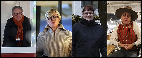 Marjukka "Peppi" Manninen, Jonna "Maija" Catani, Maaret "Louhi" Gustavsson ja Kari "Lucky" Kallonen.