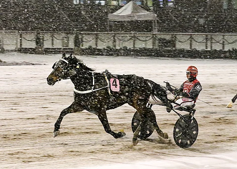 Thai Profitin ja Santtu Raitalan voittama Talvimalja kilpailtiin nimensä mukaisissa sääoloissa. Kuva: Anu Leppänen.