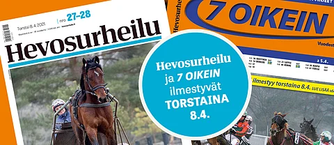 Hevosurheilu ja 7 oikein ilmestyvät torstaina