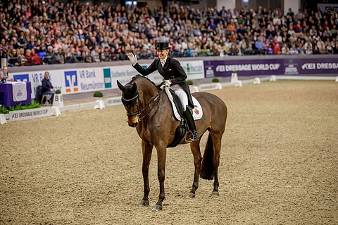 Lopputervehdyksen jälkeen voi rentoutua: Jessica von Bredow-Werndl ja TSF Dalera BB.