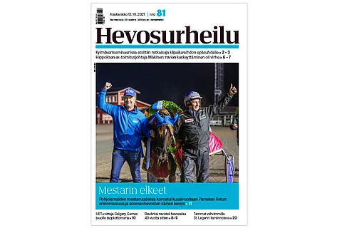 Petri Laine ja Ismo Koskinen tuulettivat Parvelan Retun PM-voittoa Turussa. Kannen kuva: Anu Leppänen