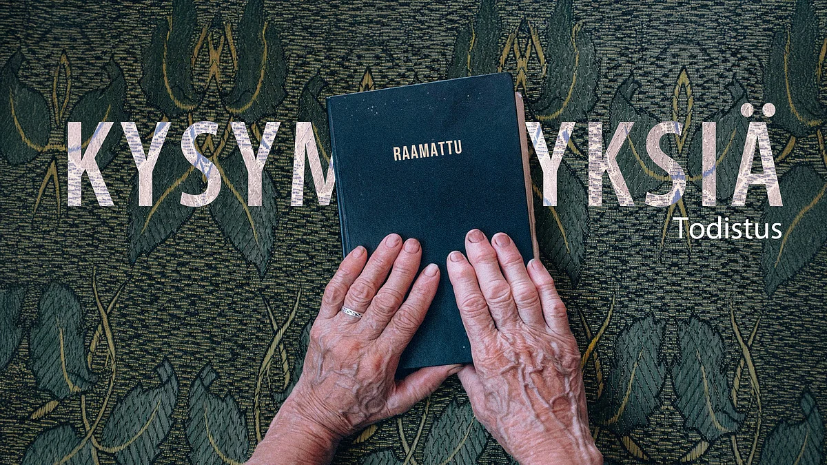 Kysymyksiä-videosarjassa aiheena todistus.