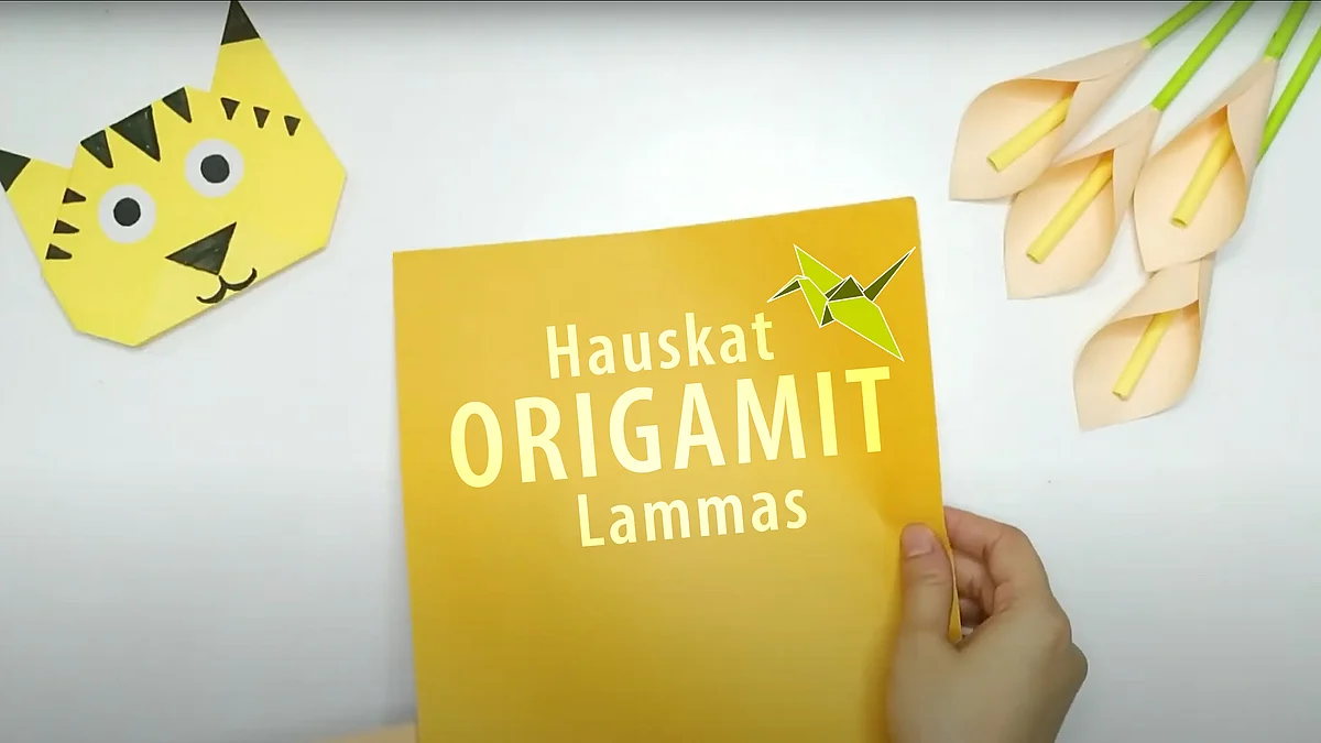 Hauskat origamit -videosarjassa aiheena lammas.