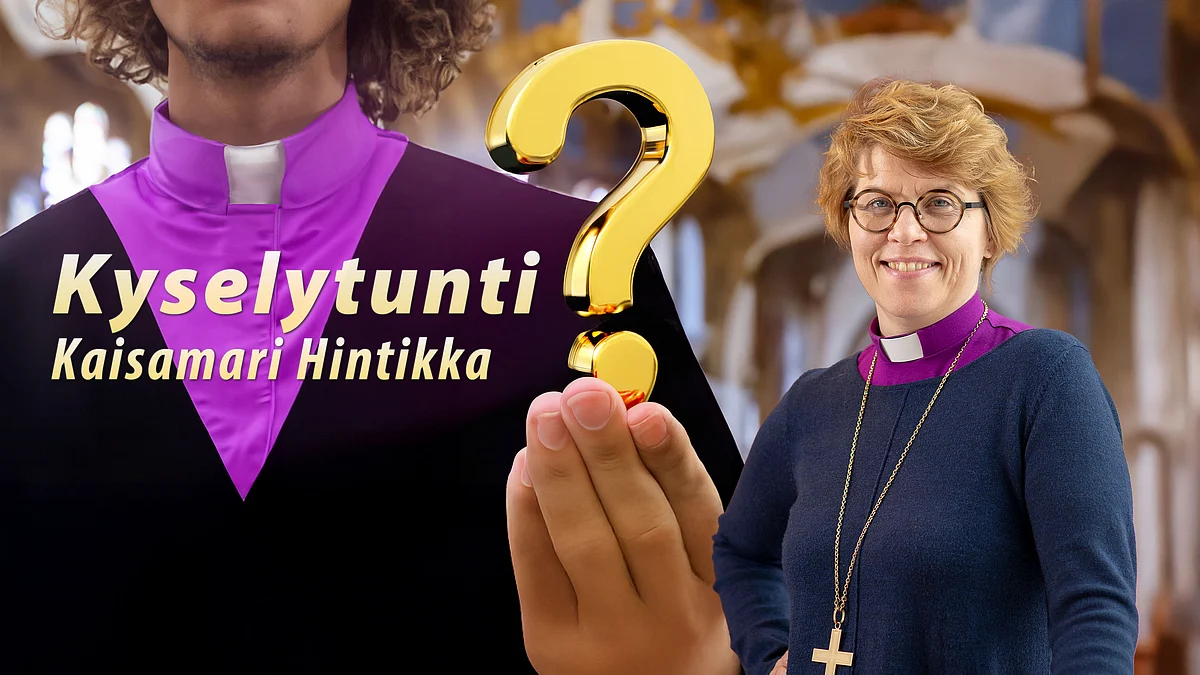 Kyselytunti-podcastissa Espoon hiippakunnan piispa Kaisamari Hintikka.