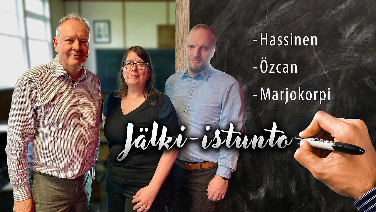 Jälki-istunnossa Hassinen, Özcan ja Marjokorpi