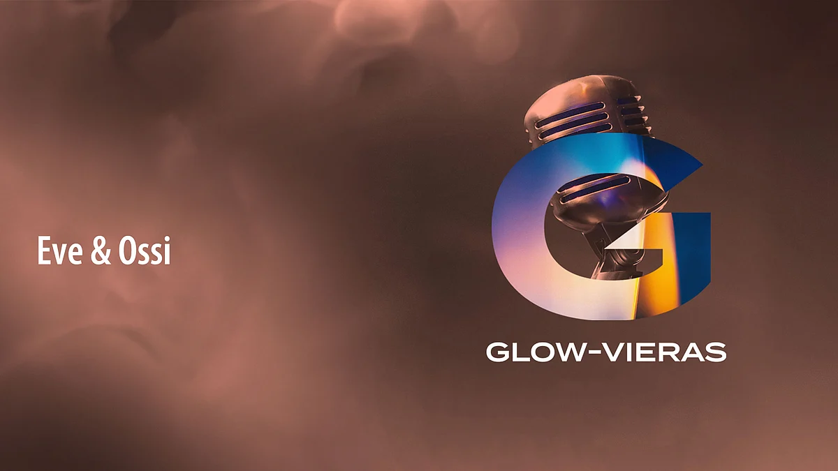 Glow-vieraina Eve ja Ossi.