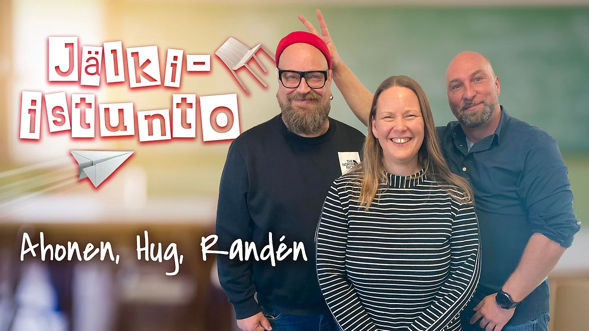 Jälki-istunnossa Jan Ahonen, Veera Hug ja Toni Randén