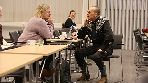 Annaliisa Aarnio-Wihuri ja Kari Kallonen. 