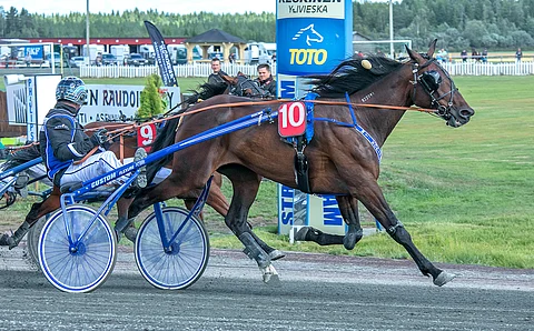 Panu Ahonen luotti jälleen ajokkinsa voimiin.