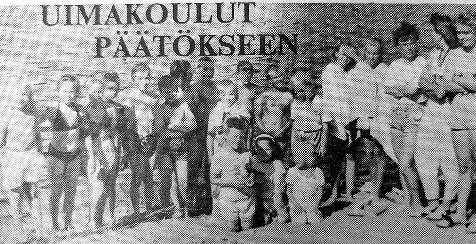 Säläisjärven uimakoulussa oli parisenkymmentä oppilasta.